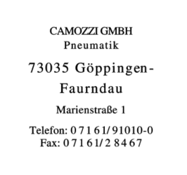 CAMOZZI GMBH