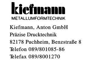 Kiefmann, Anton GmbH
