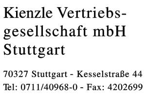 Kienzle Apparate Vertriebsgesellschaft mbH Kienzle Apparate Vertriebsgesellschaft mbH