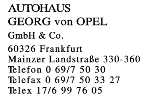 Autohaus Georg von Opel GmbH & Co.