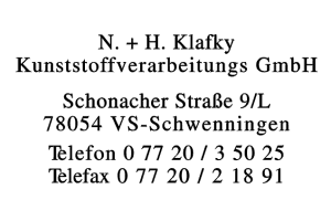 Klafky, N. + H. kunststoffverarbeitungs GmbH