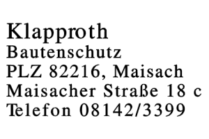 Klapproth Klapproth