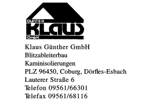 Klaus Günther, GmbH Klaus Günther, GmbH
