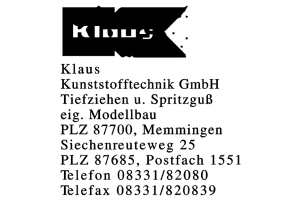 Klaus Kunststofftechnik GmbH