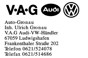 Autohaus Gronau GmbH Inh. Ulrich Gronau V.A.G Audi-VW-Händler