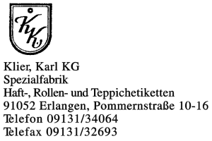 Klier, Karl KG