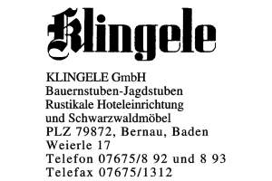KLINGELE GmbH KLINGELE GmbH