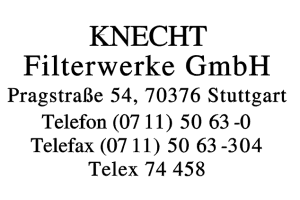 KNECHT Filterwerke GmbH
