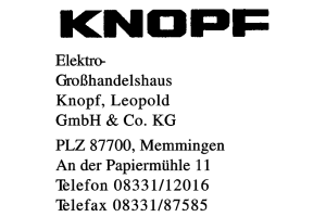 Knopf, Leopold GmbH & Co. KG