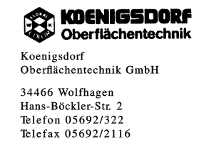 Koenigsdorf Oberflächentechnik GmbH