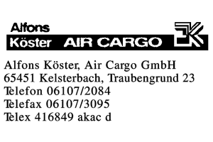 Köster, Alfons, Air Cargo GmbH