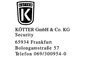 KÖTTER GmbH & Co. KG KÖTTER GmbH & Co. KG