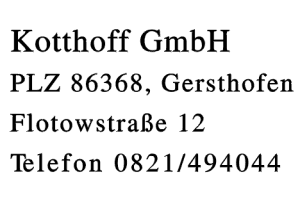 Kotthoff GmbH Kotthoff GmbH