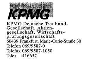 KPMG Deutsche Treuhand-Gesellschaft Aktiengesellschaft, Wirtschafts- prüfungsgesellschaft
