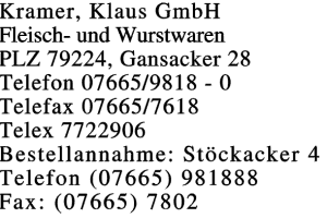 Kramer, Klaus GmbH