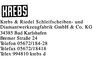Krebs & Riedel Schleifscheiben- und Diamantwerkzeugfabrik GmbH & Co. KG