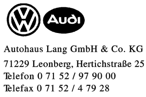 Autohaus Lang GmbH & Co. KG