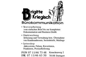 Kriegisch, Brigitte Bürokommunikation