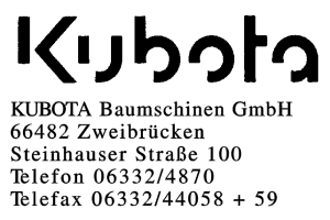 KUBOTA Baumschinen GmbH