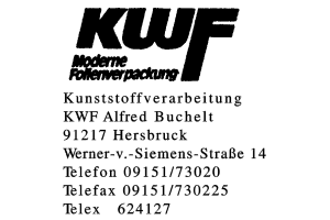Kunststoffverarbeitung KWF Alfred Buchelt