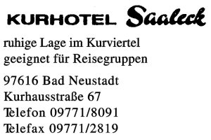 Kurhotel Saaleck Kurhotel Saaleck