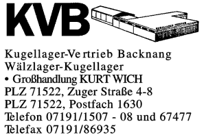 KVB Kugellager-Vertrieb Backnang