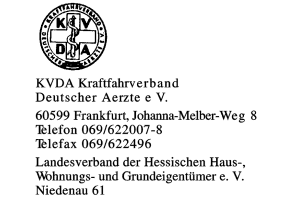KVDA Kraftfahrverband Deutscher Aerzte e V.
