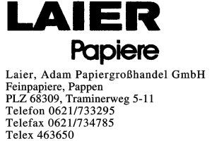 Laier, Adam Papiergroßhandel GmbH