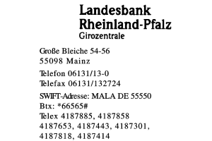 Landesbank Rheinland-Pfalz Girozentrale Landesbank Rheinland-Pfalz Girozentrale