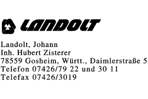 Landolt, Johann Inh. Hubert Zisterer