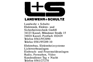 LANDWEHR + SCHULTZ Elektronik Elektro- und Sichterheitstechnik GmbH
