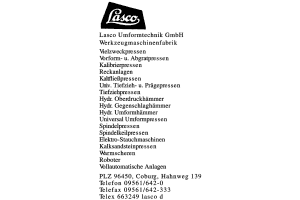 Lasco Umformtechnik GmbH Werkzeugmaschinenfabrik