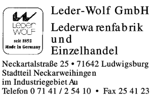 Leder-Wolf GmbH Leder-Wolf GmbH