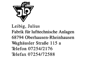 Leibig, Julius Fabrik für lufttechnische Anlagen