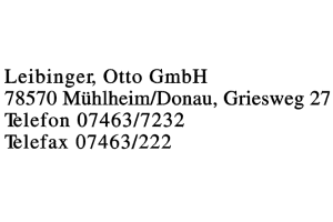 Leibinger, Otto GmbH