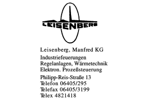 Leisenberg, Manfred KG Leisenberg, Manfred KG