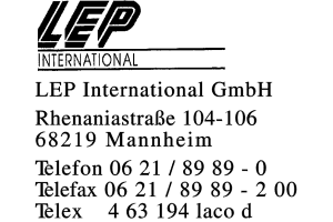 LEP International GMBH