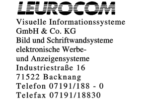 Leurocom Visuelle Informationssysteme  GmbH & Co. KG