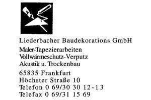 Liederbacher Baudekorations GmbH Liederbacher Baudekorations GmbH
