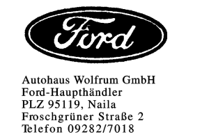 Autohaus Wolfrum GmbH Ford-Haupthändler