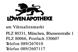 Löwen-Apotheke am Viktualienmarkt Löwen-Apotheke am Viktualienmarkt