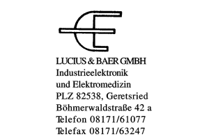 LUCIUS & BAER GMBH LUCIUS & BAER GMBH