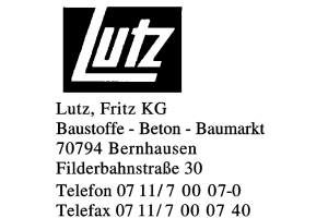 Lutz, Fritz KG