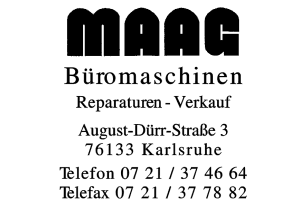 Maag Büromaschinen Maag Büromaschinen