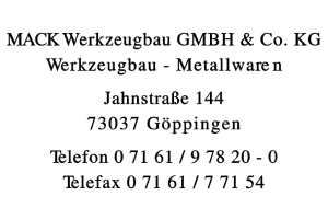 Mack Werkzeugbau GmbH & Co. KG