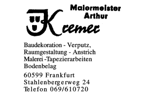 Malermeister Arthur Kremer