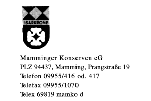 Mamminger Konserven eG