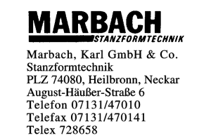 Marbach, Karl GmbH & Co.