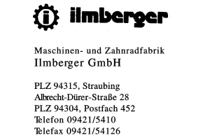 Maschinen- u. Zahnradfabrik Ilmberger GmbH