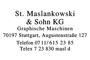 Maslankowski St. & Sohn KG
